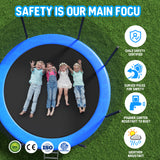 14 FT TRAMPOLINE OUTSIDE SAFETY NET WITH BASKETBALL HOOP - V.I.P Digital Presence