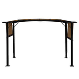 12 x 9 Ft Outdoor Pergola Patio Gazebo,Retractable Shade Canopy,Steel Frame Grape Gazebo,Sunshelter Pergola for Gardens - V.I.P Digital Presence