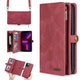 iPhone13pro Phone Leather Case For Samsung S22ultra Diagonal Mobile Phone Protective Case