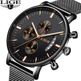 LIGE Fashion Mesh Strap Waterproof Men's Watch - V.I.P Digital Presence