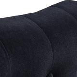 58 inch velvet lounge chair, button cluster right arm lounge chair with nail head decoration and solid wood legs - V.I.P Digital Presence