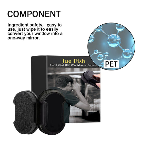Nano Coat One Way Mirror Sponge, Car Windshield Bathroom Office Floor-To-Ceiling Window Glass Nanosponge Wipe - V.I.P Digital Presence