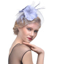 WELROG Feather Cap Lady Cocktail Dinner Party Fedoras Wedding Bridal Mesh Veil Hats Vintage Sombreros Chapeau Fascinators Hat - V.I.P Digital Presence