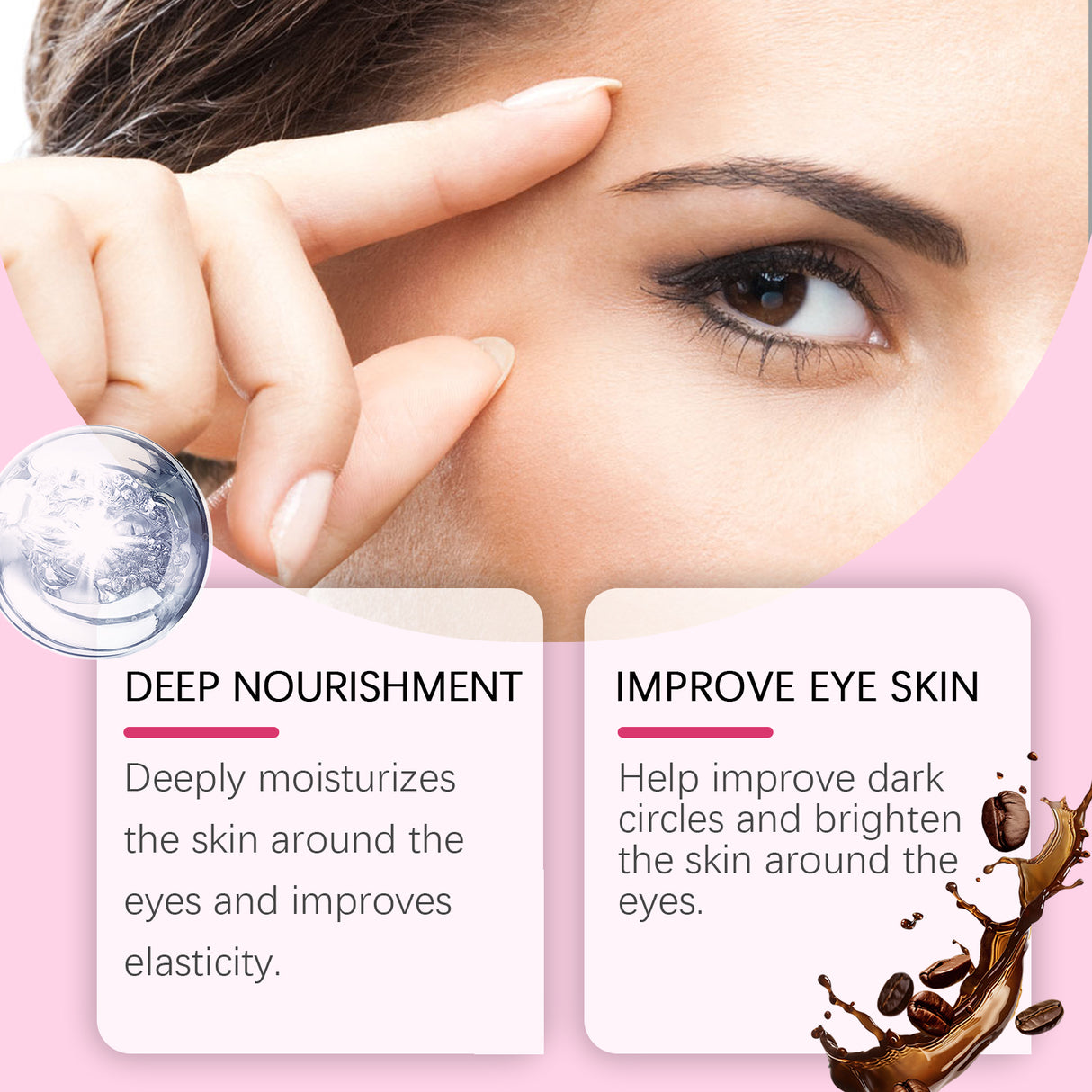 Crema reafirmante para ojos en barra, reduce las líneas finas, cuidado suave, reafirmante para la piel de los ojos, crema hidratante para ojos en barra