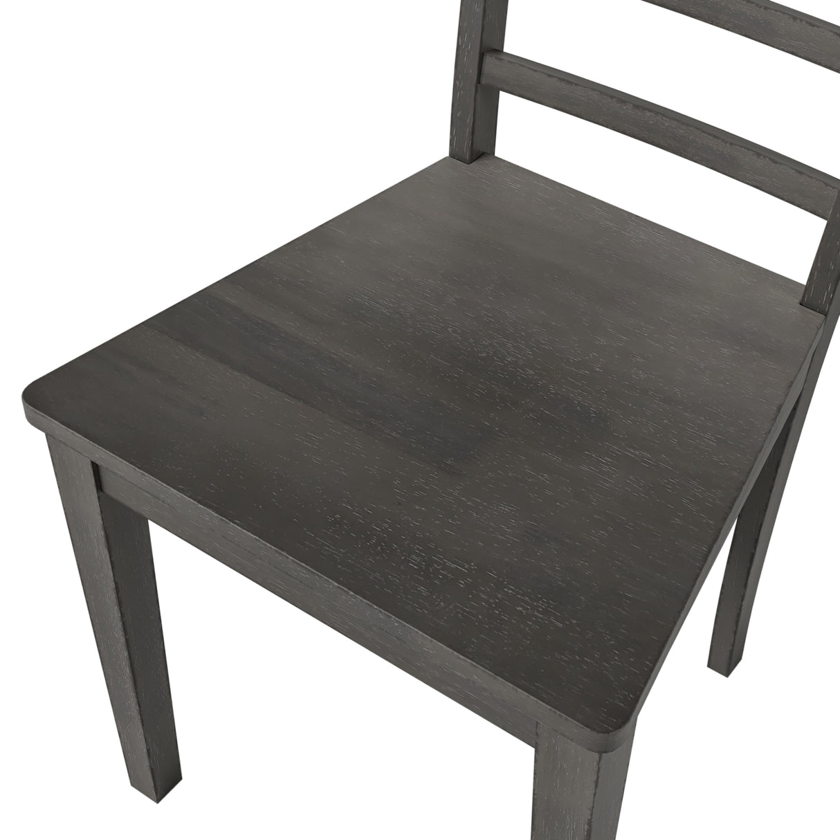TOPMAX 5-piece square wooden pendant light expandable dining table set with 4 ladder back chairs  Gray - V.I.P Digital Presence