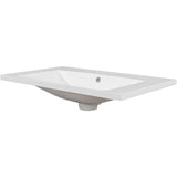 30" Single Bathroom Vanity Top with White Basin, 3-Faucet Holes, Ceramic, White - V.I.P Digital Presence
