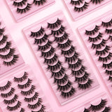 10 Pairs Of Messy Thick Imitation Mink Hair False Eyelashes 3D Stereo Realistic European And American Fried Hair False Eyelashes - V.I.P Digital Presence