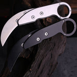 Cuchillo de garra mecánico, portátil, para exteriores, para acampar, supervivencia, de alta dureza, multifunción, de acero, plegable, para exteriores.