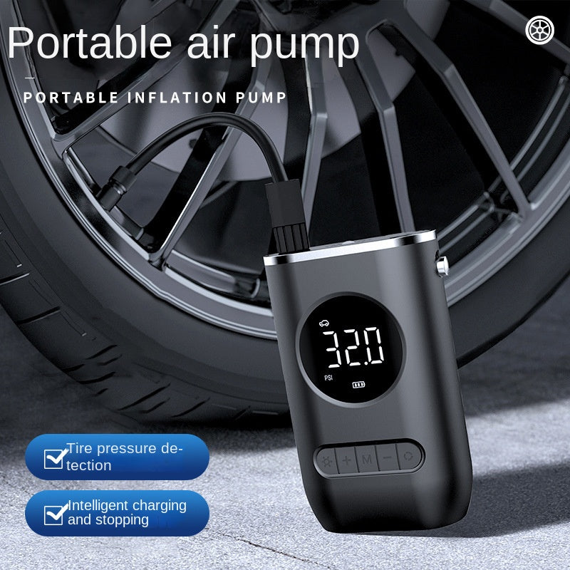 New Car Portable Inflator Pump Mini Bicycle Electric Tire Handheld Wireless Charging Super Car Inflator Pump - V.I.P Digital Presence