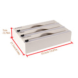 Simple wall-mounted bamboo and wood cling film cutter kitchen supplies multi-grid multi-layer scribing knife two-way cutter - V.I.P Digital Presence