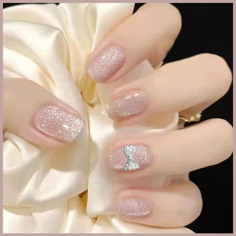 Wearing Short Cat Eye Spar Heavy Industry Butterfly Manicure Piece Removable Fake Nail Finished Product - V.I.P Digital Presence