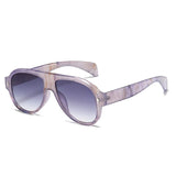 Retro Punk Men Pilot Sunglasses Fashion Rivets Decoration Gradient Eyewear Shades UV400 Women Trending Purple Sun Glasses - V.I.P Digital Presence
