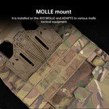 Chaleco de guerra con montaje MOLLE para colgar en el pecho, universal, portaplacas para teléfono móvil, tablero de navegación plegable