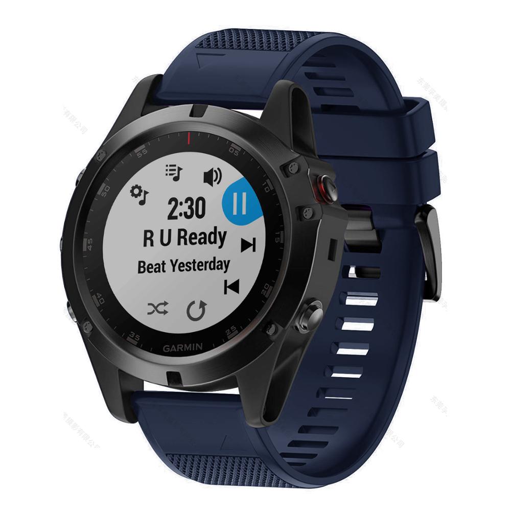 Correa de silicona de liberación rápida FIFATA para Garmin Fenix ​​6, 6S, 6X, 5X, 5, 5S, 3, 3HR, Forerunner 935 y 945.