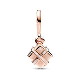 Pan Jiazhu Rose Gold Openable Birthday Gift Box Pendant Bow Ribbon Cute Gift Accessories - V.I.P Digital Presence