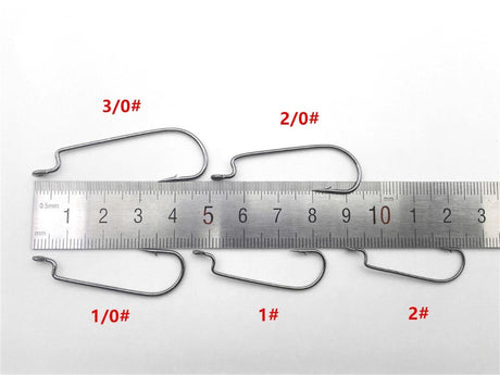 Rompin 100pcs/box 2#-3/0# 5 size Jig head HookSingle Fishing Hooks - V.I.P Digital Presence