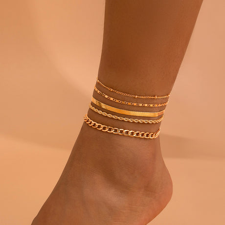 Love Beaded Punk Chain Foot Chain Set Hip Hop Personalized Snake Bone Chain Foot - V.I.P Digital Presence