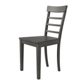 TOPMAX 5-piece square wooden pendant light expandable dining table set with 4 ladder back chairs  Gray - V.I.P Digital Presence