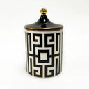 Gold Plated Stripe Ceramic Storage Jar Home Scented Candle Bottle Wedding Candy Gift Jar Cosmetic Jewelry Storage Bottle Decor - V.I.P Digital Presence