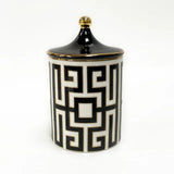 Gold Plated Stripe Ceramic Storage Jar Home Scented Candle Bottle Wedding Candy Gift Jar Cosmetic Jewelry Storage Bottle Decor - V.I.P Digital Presence