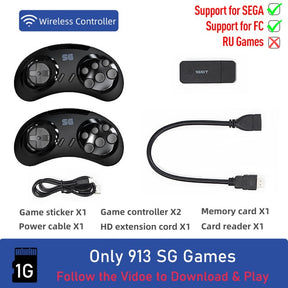16 bit Classic Retro MD Sega Gaming Console Home HDMI HD TV Gaming Console Wireless Doubles Gaming Console - V.I.P Digital Presence