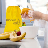 Insulated bag for keeping fresh: reusable storage organizer for bananas, lettuce and vegetables (drawstring closure) - V.I.P Digital Presence