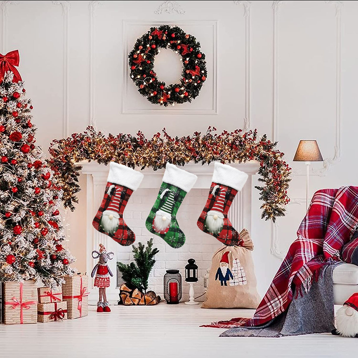 Christmas Decoration Faceless Doll 3D Christmas Socks Christmas Pendant Large Gift Bag - V.I.P Digital Presence