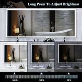 72X32 inch large LED bathroom mirror wall mounted mirror with 3 color modes, aluminum frame wall mounted light, full body mirror - V.I.P Digital Presence