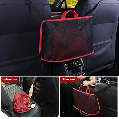 Car Net Pocket Handbag Holder Universal Multifunction Car Organizer Seat Gap Storage Mesh Pocket Interior Accessories - V.I.P Digital Presence