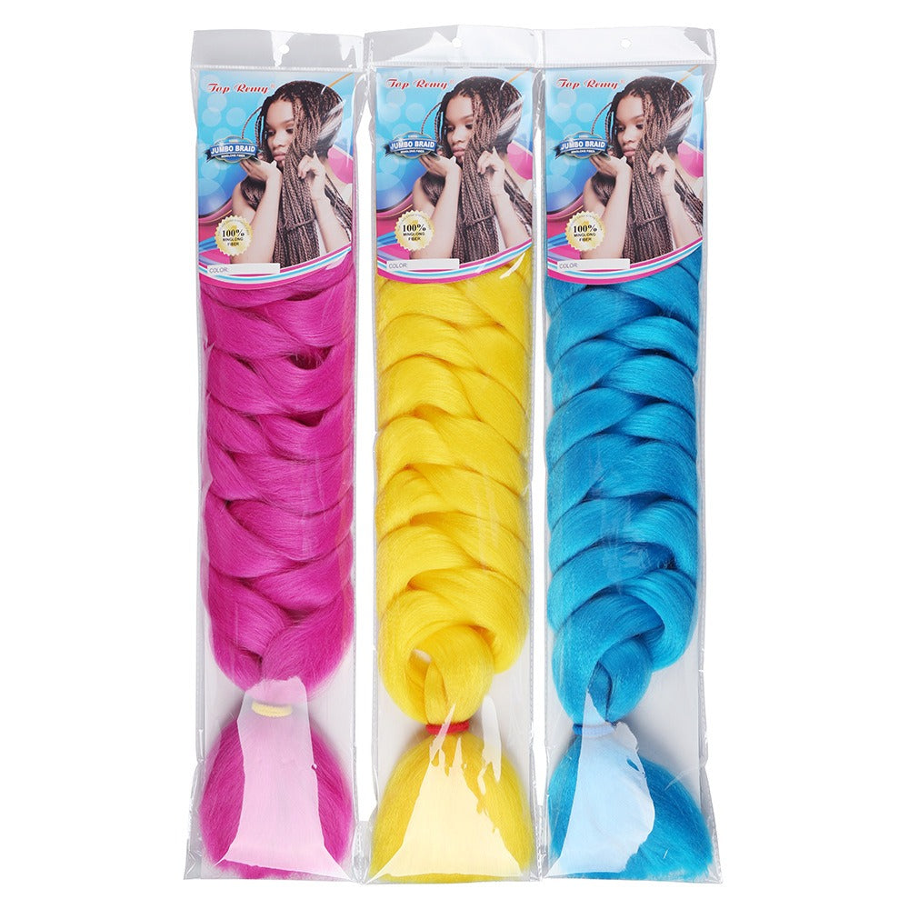 African Chemical Fiber Wig Large Braid Jumbo Braid Hair Dirty Braid High Temperature Yakis Braid - V.I.P Digital Presence