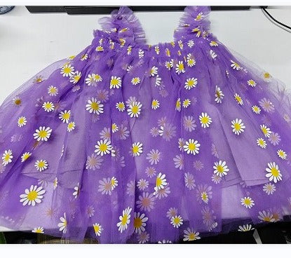 Girl embroidered mesh strapless fluffy princess dress - V.I.P Digital Presence