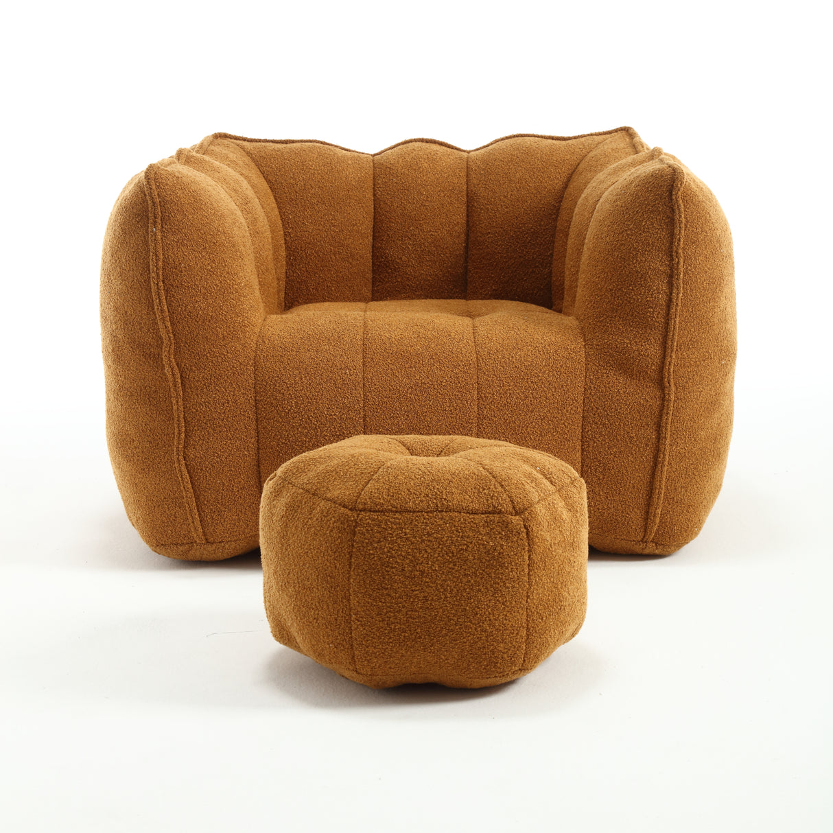 Soft Bean Bag Chair with High Resilient Foam(Chips)for living room and bedroom Comfortable Square Lazy Sofa with Footstool - V.I.P Digital Presence