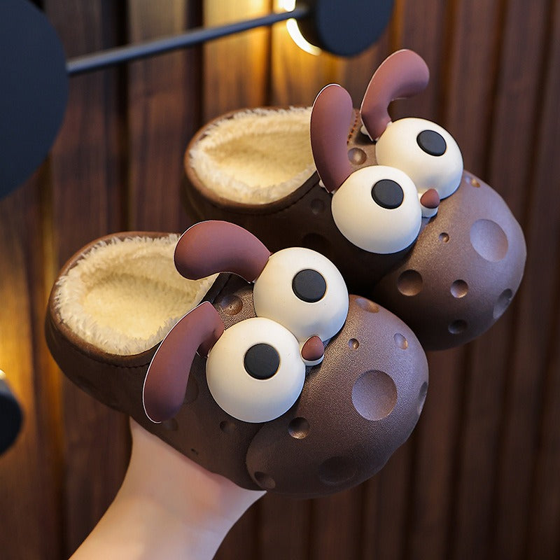 Autumn and winter baby cotton slippers for boys and girls, warm and plush bag with cotton cover and waterproof large, medium, and small children cotton slippers - V.I.P Digital Presence