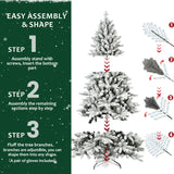 5FT PE&PVC Flocked Christmas tree - V.I.P Digital Presence