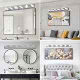 LED Modern Chrome 6-Light Vanity Lights Fixtures Over Mirror Bath Wall Lighting - V.I.P Digital Presence