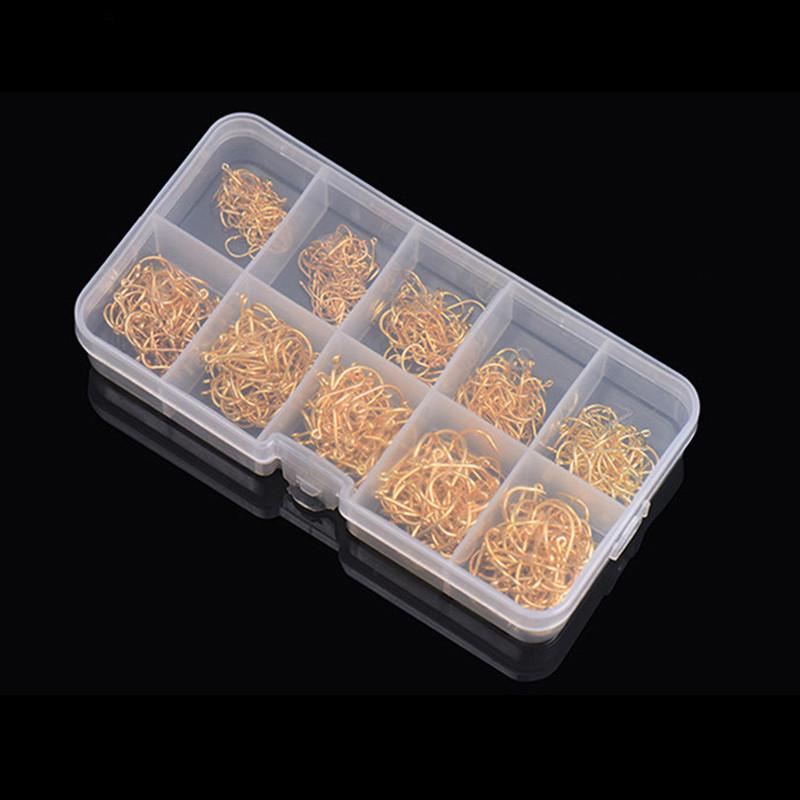 LEO 600PCS/BOX High Carbon Steel Fishing Hooks Sharp Barbed Circle   3#-12# - V.I.P Digital Presence