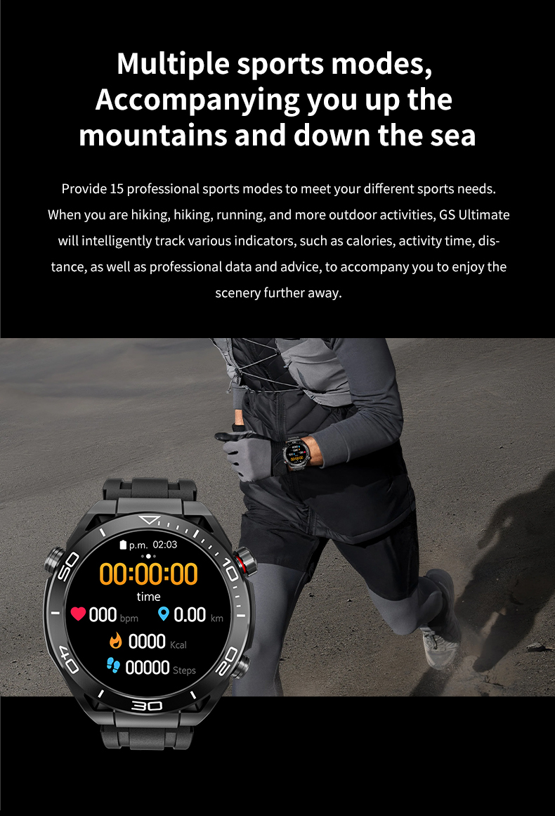 GS ultimate full touch screen smartwatch sports running Bluetooth call bracelet - V.I.P Digital Presence