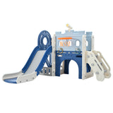 9-1 Toddler Slide Set,Kids Slide for Toddlers Ages 1+, Basketball Hoop, Tunnel and Storage Space, Pirate Ship Themed Slide - V.I.P Digital Presence