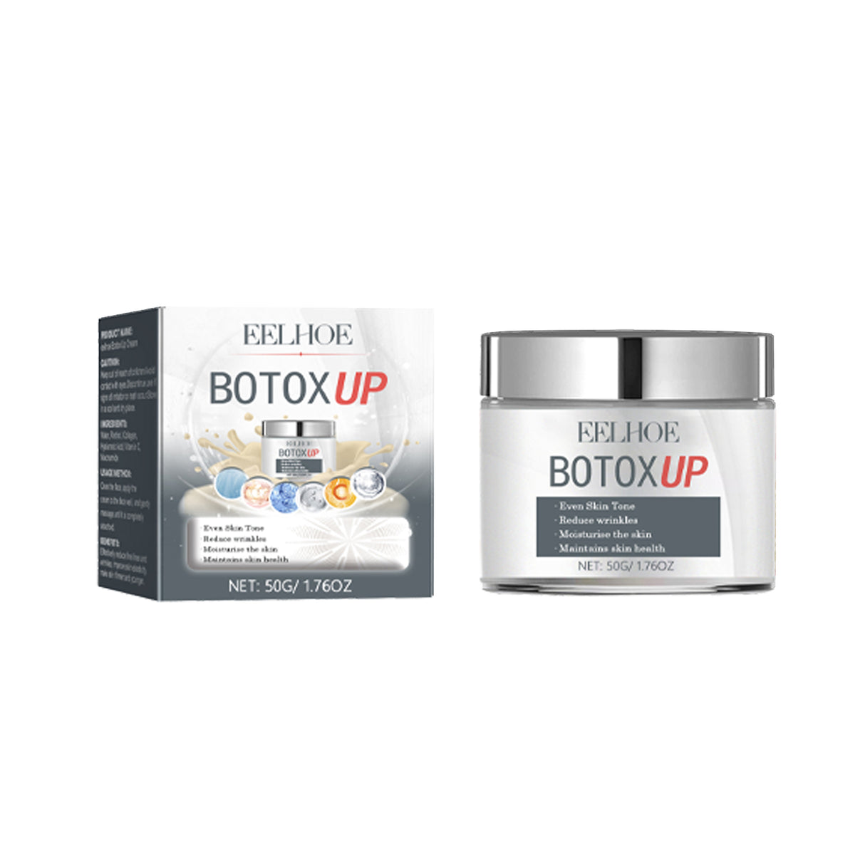 Crema blanqueadora de líneas finas para el rostro, reafirmante, reparadora y suavizante de líneas finas y poros delicados.