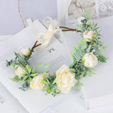 Vine wreath fake flower headdress Bohemian tourism vacation simulation flower crown - V.I.P Digital Presence