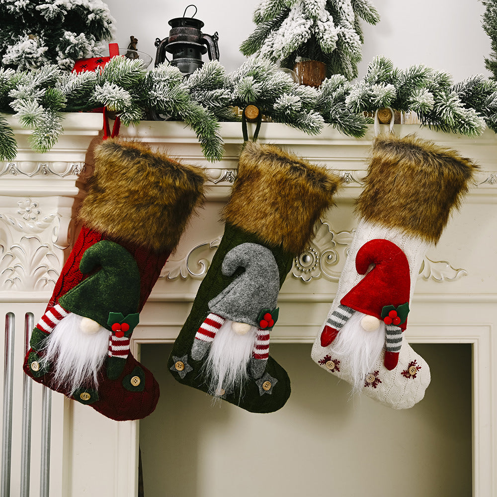 Christmas decoration products, faceless doll plush Christmas socks, creative faceless doll gift socks, elderly socks - V.I.P Digital Presence