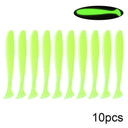 QXO 10 piezas/lote de señuelos blandos de silicona, 7 cm, 2 g, artículos para pesca en el mar, PVA Swimbait Wobblers, aparejos artificiales 