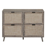 4 Door Shoe Rack, Freestanding Modern Shoe Storage Cabinet, for Entryway - V.I.P Digital Presence