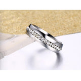 crystal wedding ring for women 6mm stainless steel engagement - V.I.P Digital Presence