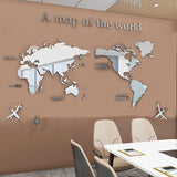 Creative Home Background Wall Stickers Acrylic 3D Wall Stickers Living Room TV Background M70- Map - V.I.P Digital Presence