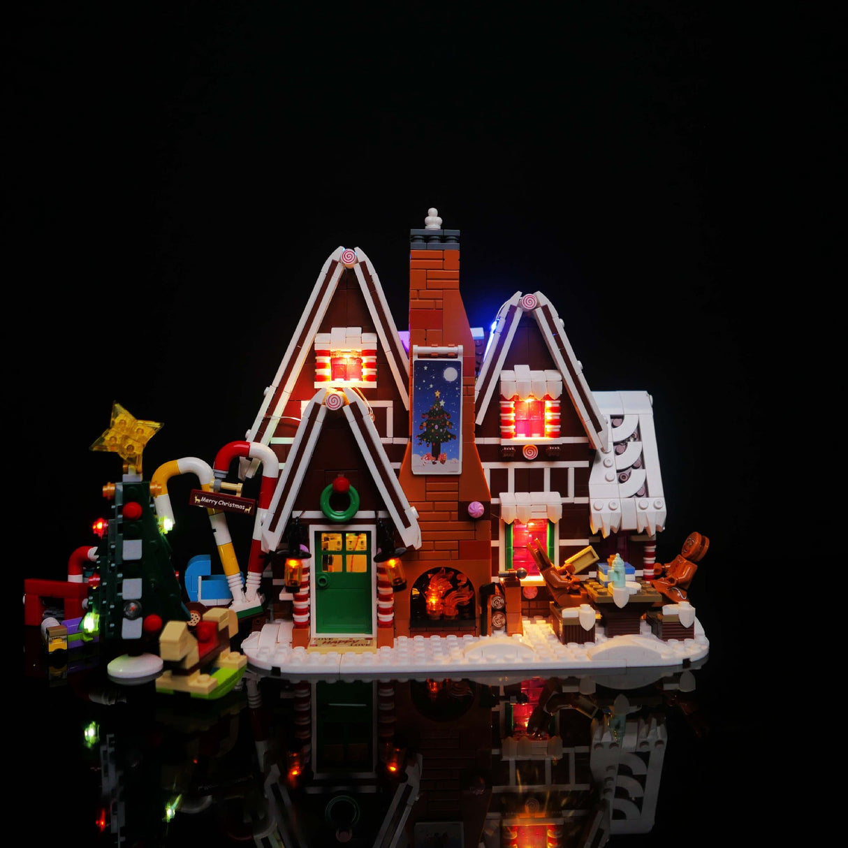 Building block lighting compatible with LEGO winter Christmas series 10267 gingerbread house LED remote control lighting - V.I.P Digital Presence