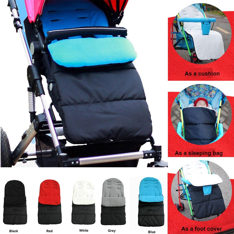 1 saco de dormir impermeable para cochecito de bebé, cálido y de otoño e invierno, para recién nacidos.