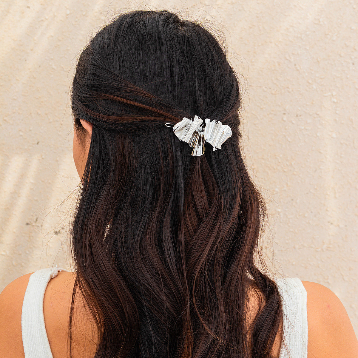 Metal concave convex folded alloy hair clip Hairpin irregular temperament hair clip - V.I.P Digital Presence