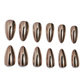 Wearable Nails European and American Style Electroplated Fake Nails Bronze Wearable Patch Manicure Nail Finished Products - V.I.P Digital Presence