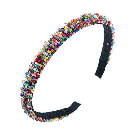 Hand Woven Beaded Headband Female Baroque Beaded Hair Binding Korean Version Net Red Wash Face Hair Accessories - V.I.P Digital Presence